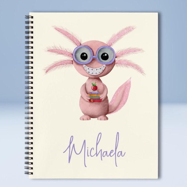 Cute Personalized Axolotl  Notebook (Creator Uploaded)