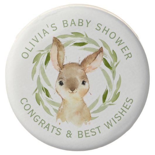 Cute Personalized Baby Bunny Rabbit Chocolate Covered Oreo (Front)