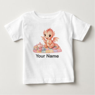 Cute Personalized Baby Dragon Toy Tea Picnic Kids T-Shirt