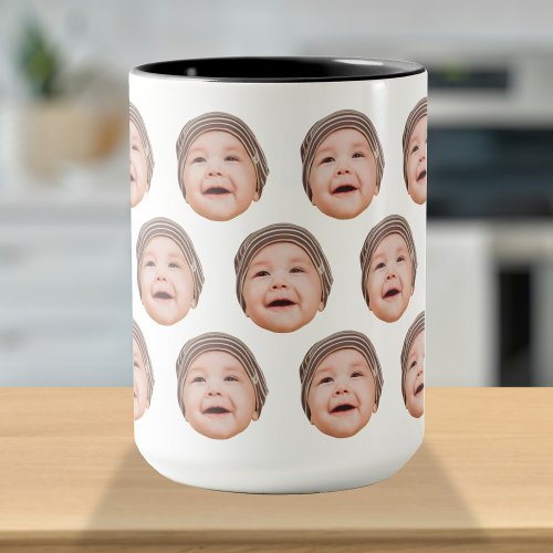 Cute Personalized Baby Face Photo Mug