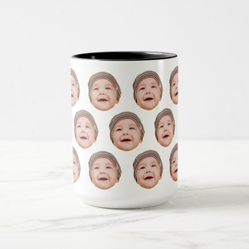 Cute Personalized Baby Face Photo Mug