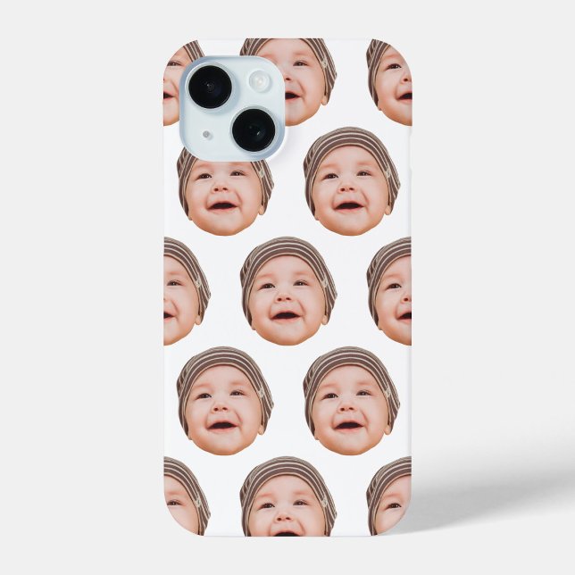Cute Personalized Baby Face Photos White Case-Mate iPhone Case (Creator Uploaded)