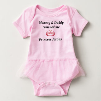 Cute Personalized Baby Girl Princess Onesis Baby Bodysuit