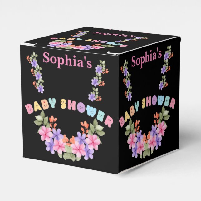 Cute Personalized Baby Shower          Favor Boxes (Front Side)