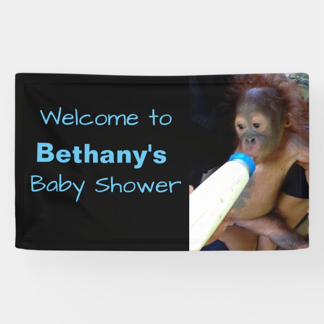 Cute Personalized Baby Shower welcome Banner (Horizontal)