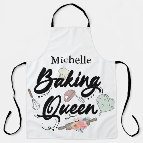 Cute Personalized Baking Queen Apron