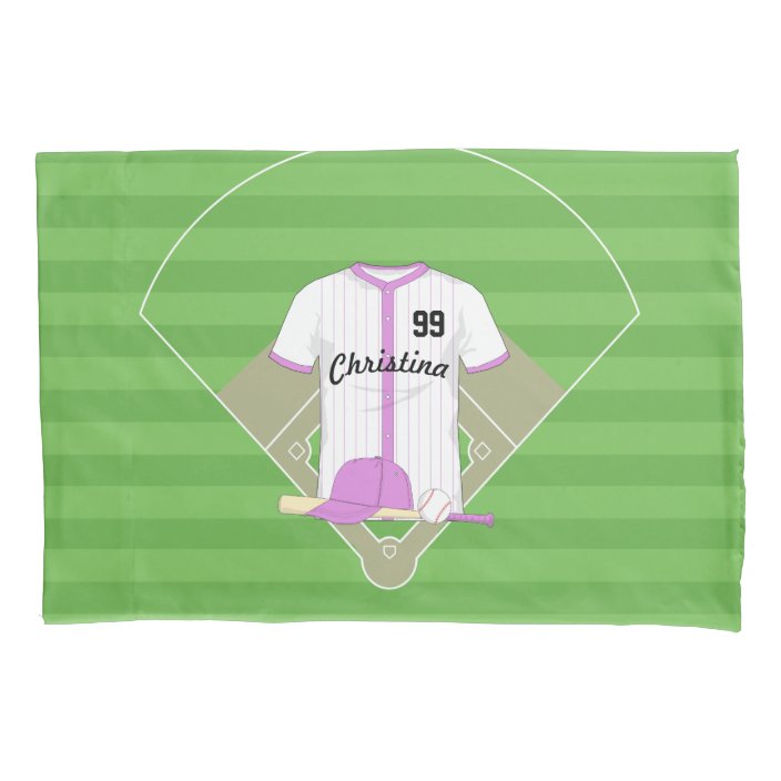 personalized baseball pillow case