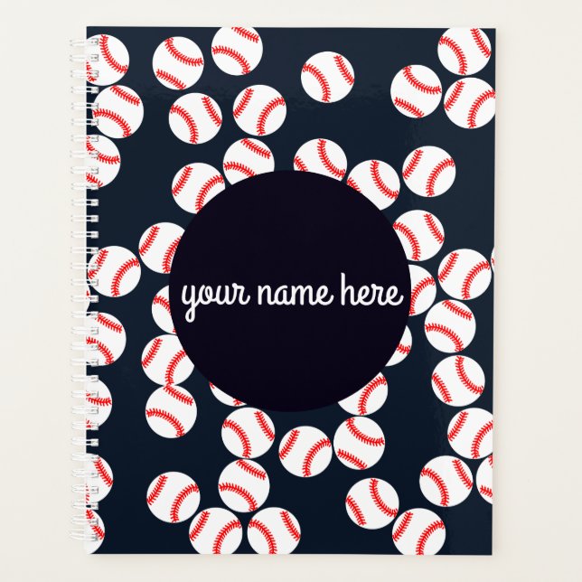 Cute Personalized Baseball Planner (Front)