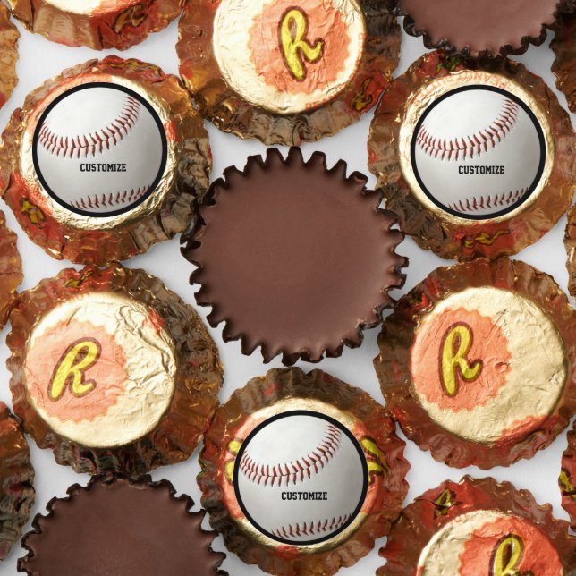 Cute Personalized Baseball Theme  Reese's Peanut Butter Cups (Assorted)