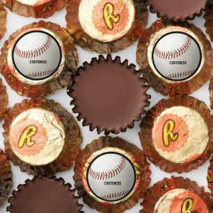 Cute Personalized Baseball Theme Reese's Peanut Butter Cups