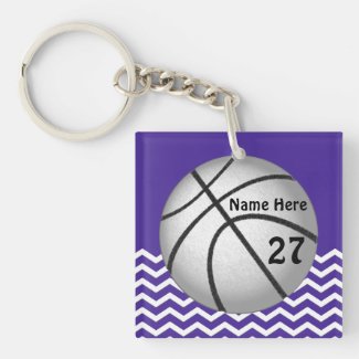 Cute Personalized Basketball Keychains for Girls