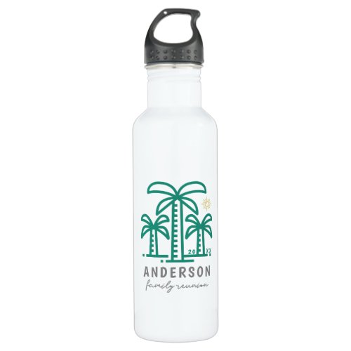 Cute Personalized Beach Family Reunion Stainless Steel Water Bottle