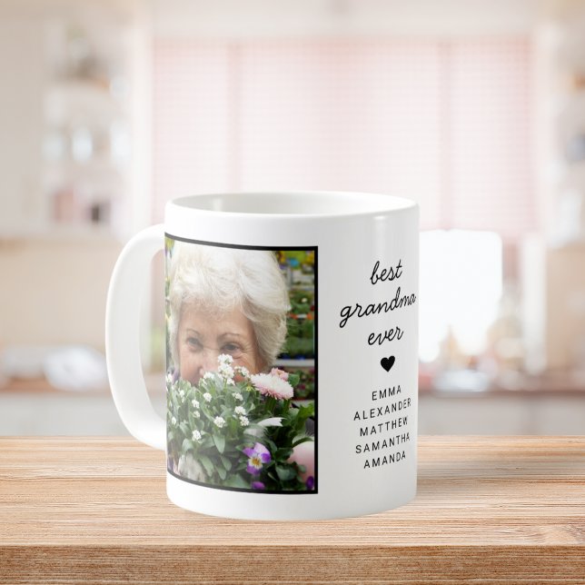 Cute Personalized Best Grandma Ever Photo Coffee Mug (Cute Personalized Best Grandma Ever Photo Coffee Mug)