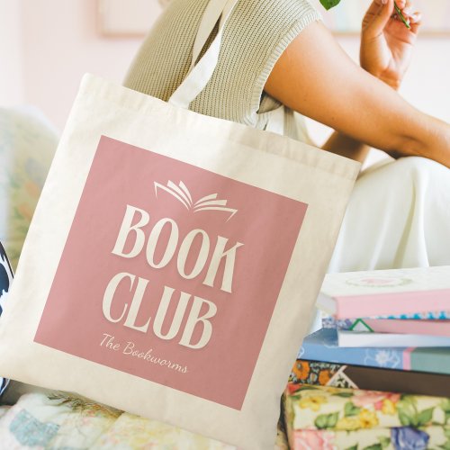 Cute Personalized Book Club Readers Tote Bag