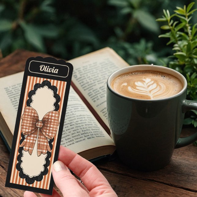 Cute Personalized Bow Bookmark  (Creator Uploaded)