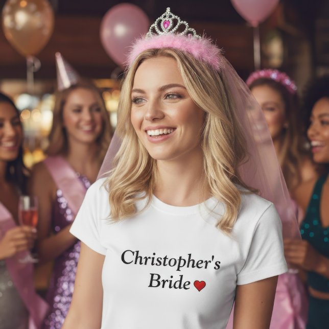 Cute Personalized Bridal Wedding T-Shirt (Creator Uploaded)
