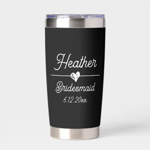 Cute Personalized Bridesmaid Insulated Tumbler