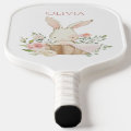 Cute Personalized Bunny Rabbit in Basket Pickleball Paddle | Zazzle