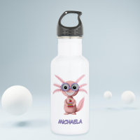 Cute Personalized Cartoon Axolotl  Stainless Steel Water Bottle