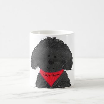 Cute Personalized Cartoon Labradoodle Puppy Coffee Mug by the_doodle_dog at Zazzle