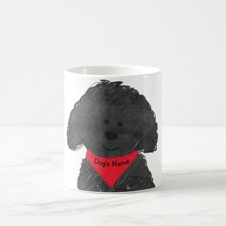 Cute Personalized Cartoon Labradoodle Puppy Coffee Mug