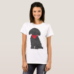Cute Personalized Cartoon Labradoodle Puppy T-shirt at Zazzle
