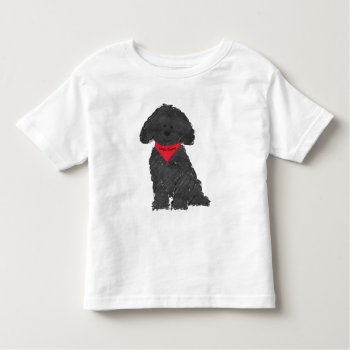 Cute Personalized Cartoon Labradoodle Puppy Toddler T-shirt by the_doodle_dog at Zazzle