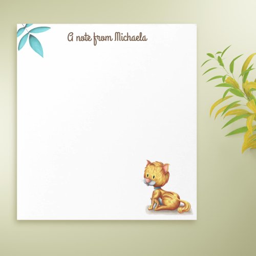 Cute Personalized Cat Lover Notepad
