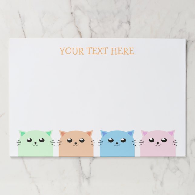 Cute Personalized Cat Lovers Paper Pad (Front)
