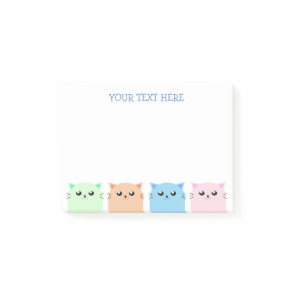 Cute Personalized Cat Lovers Post-it Notes