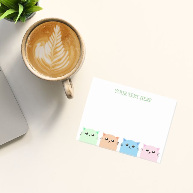 Cute Personalized Cat Lovers Post-it Notes (Creator Uploaded)