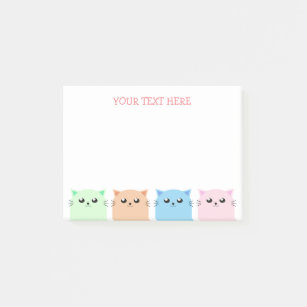 Cute Personalized Cat Lovers Post-it Notes