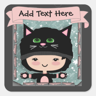 Cute Personalized Cat Sticker