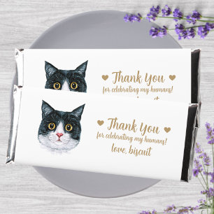 Cute Personalized Cat Wedding  Hershey Bar Favors