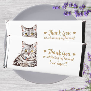Cute Personalized Cat Wedding  Hershey Bar Favors