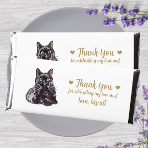 Cute Personalized Cat Wedding  Hershey Bar Favors