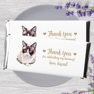 Cute Personalized Cat Wedding  Hershey Bar Favors