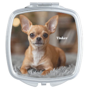 Cute Personalized Chihuahua Compact Mirror
