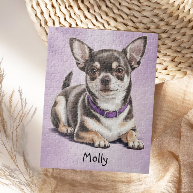 Cute Personalized Chihuahua Jigsaw Puzzle (Creator Uploaded)