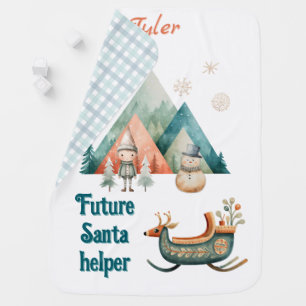 Cute personalized christmas blanket for baby