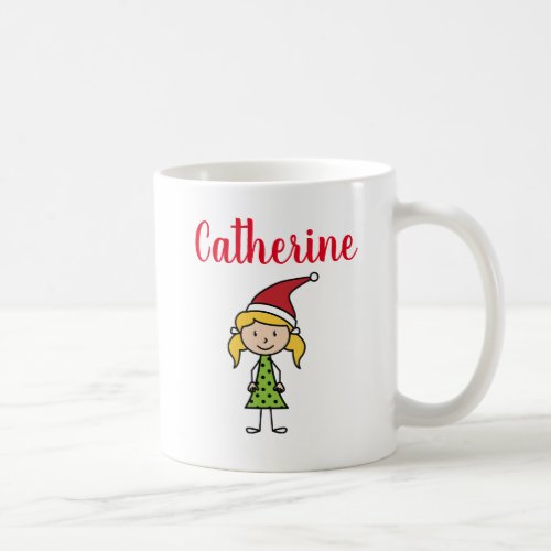 cute personalized christmas holidays kids custom coffee mug