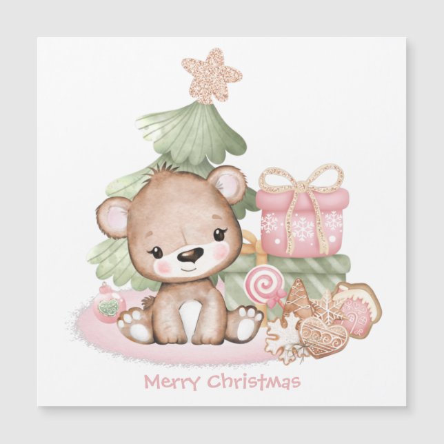 Cute Personalized Christmas Magnetic card  (Front)