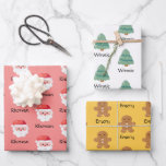 Cute Personalized Christmas Wrapping Paper Sheets<br><div class="desc">There are plenty of options for Christmas gift wrap, but you can't go wrong with our coordinated wrapping paper sets. They’re festive and fun, and will get them even more excited about opening their presents on Christmas morning. This wrapping paper set features 3 designs in coordinating colors: Santa against a...</div>