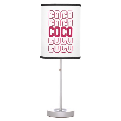 Cute Personalized Coco Birthday Matching Family  Table Lamp