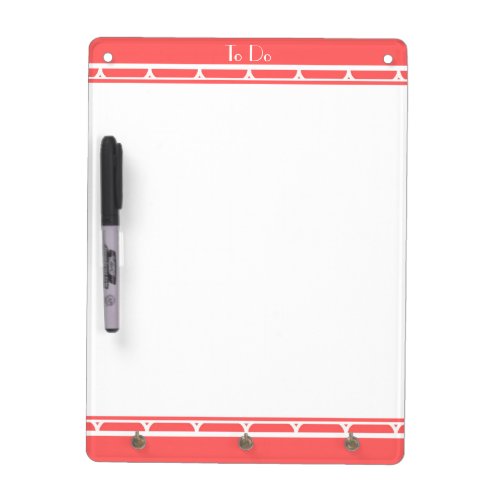 Cute Personalized Coral White Typography Message Dry Erase Board