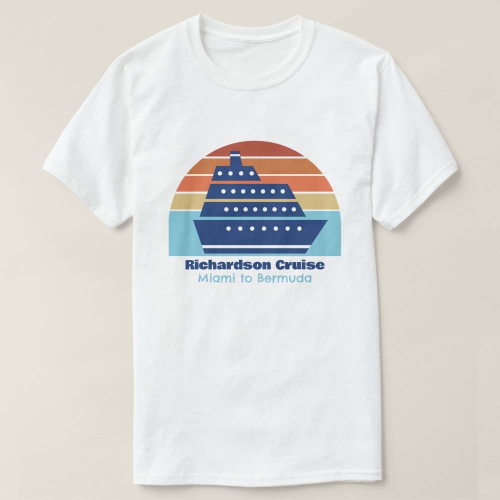 Cute Personalized Cruise Ship Family Trip Sunset Personalized T-Shirt