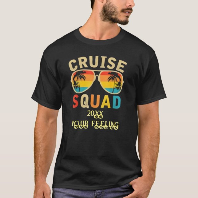 Cute Personalized Cruise Ship Family Trip Sunset T T-Shirt (Front)