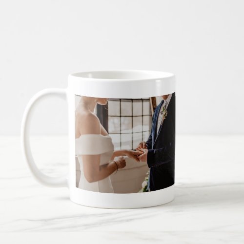 Cute Personalized Custom Family Two Photo Collage Coffee Mug