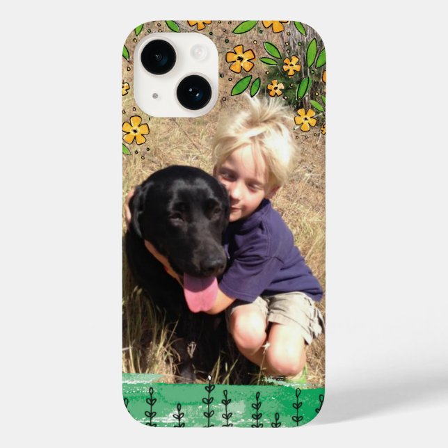 Cute personalized custom photo iPhone 14 case (Back)
