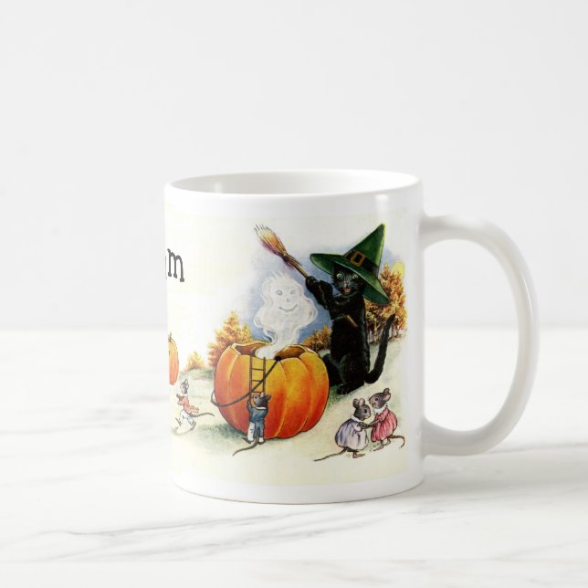 Cute Personalized Custom Vintage Halloween Mug (Right)